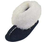 Hausschuhe aus Lammfell in 2 Farben marine, 34