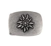 Harrys-Collection HC Buckle Edelweiß Motiv klein, Farben:altsilber