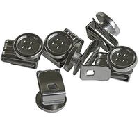 Harrys-Collection Herren Damen Knopfclip On Knöpfe in 4 Farben 6 er Pack, Farben:silber