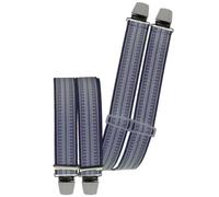 Hosenträger 4 Clips gestreift blau