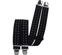 Harrys-Collection Herren Hosenträger 4 Clipse Breite 35mm, schwarz