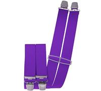 Hosenträger mit 4 extra starken Clips uni Farben lila