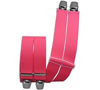 Hosenträger mit 4 extra starken Clips uni Farben neonpink