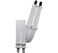 Hosenträger mit 4 Clips 9 Farben lieferbar 25 mm breit weiss