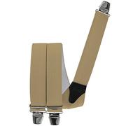 Hosenträger mit 3 extra starken Clips 140 cm Überlänge beige