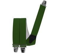 Hosenträger mit 3 extra starken Clips 140 cm Überlänge grün