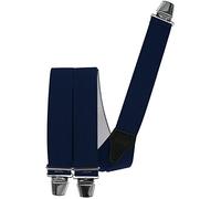 Hosenträger mit 3 extra starken Clips 140 cm Überlänge marine