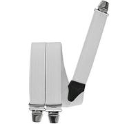 Hosenträger mit 3 extra starken Clips vielen uni Farben 2 Größen zur Wahl weiß, 140 cm