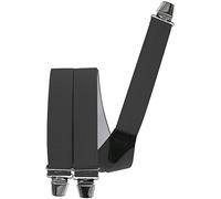 Hosenträger mit 3 extra starken Clips vielen uni Farben 2 Größen zur Wahl dunkelgrau, 120 cm