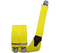 Hosenträger mit 3 extra starken Clips vielen uni Farben 2 Größen zur Wahl neongelb, 140 cm