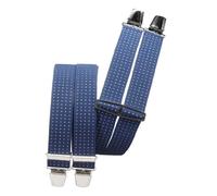 Hosenträger mit 4 extra starken Clips Punkte 4 Farben marine