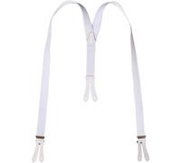 Hosenträger mit Knopfloch in Überlänge weiss