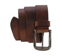 Harrys-Collection Herren Jeansgürtel Büffelleder, Braun, W 100 = L 114