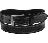 Harrys-Collection Herren Ledergürtel Büffelleder, schwarz, W 95 = L 109