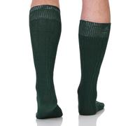 Harrys-Collection Herren Trachten-Kniestrümpfe - Traditionelle Haferlsocken mit Zopfmuster Bequemer Umschlag, Gr. 41-48, 1 Paar, Farben:dunkelgrün, Schuhgröße:44