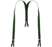 Harrys-Collection Hosenträger Knopfloch echte Lederpatten 11 Farben, Größen:120 cm, Farben:grün