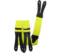 Hosenträger mit Knopfloch aus echten Lederpatten 11 Farben zur Wahl 130 cm, neongelb