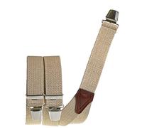 Hosenträger mit 3 Clips extra starkes Band! beige, 120 cm