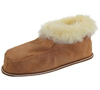 Harrys-Collection Hüttenhausschuh aus echtem Lammfell mit Ledersohle, Farben:beige, Schuhgröße:36