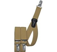 Harrys-Collection Kinder Hosenträger 25mm mit 3 Clips, beige