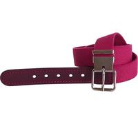 Harrys-Collection Klassischer Kinder Elastikgürtel für Jungen & Mädchen - Stretchgürtel mit Echtleder-Endstück - Stufenlos kürzbar - Bequem & Dehnbar - 25mm Breit, Bundweite:65, Farben:pink