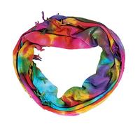 Harrys-Collection PLO-Schal 100% Baumwolle - 100x100 cm - Handgefertigt, Schwere Qualität 180g - Palästinensertuch, Kufiya, Shemagh für Damen & Herren, Farben:gelb-bunt