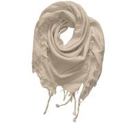 Harrys-Collection PLO-Schal 100% Baumwolle - 100x100 cm - Handgefertigt, Schwere Qualität 180g - Palästinensertuch, Kufiya, Shemagh für Damen & Herren, Farben:creme