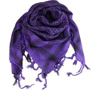 Harrys-Collection PLO-Schal 100% Baumwolle - 100x100 cm - Handgefertigt, Schwere Qualität 180g - Palästinensertuch, Kufiya, Shemagh für Damen & Herren, Farben:lila