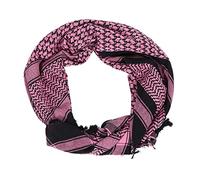 Harrys-Collection PLO-Schal 100% Baumwolle - 100x100 cm - Handgefertigt, Schwere Qualität 180g - Palästinensertuch, Kufiya, Shemagh für Damen & Herren, Farben:Rosa
