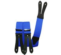 Hosenträger mit Knopfloch aus echten Lederpatten 11 Farben zur Wahl royalblau, 120 cm