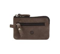 Harrys-Collection Schlüsseltasche Büffelleder Etui, Antikbraun | hochwertiges Büffelleder, praktischer Reißverschluss, sicherer Schlüsselring, langlebiges Schlüsseletui für Damen und Herren