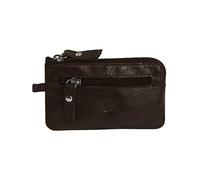 Harrys-Collection Schlüsseltasche Büffelleder Etui, Dunkelbraun | hochwertiges Büffelleder, praktischer Reißverschluss, sicherer Schlüsselring, langlebiges Schlüsseletui für Damen und Herren