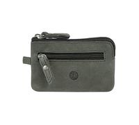 Harrys-Collection Schlüsseltasche Büffelleder Etui, Schwarz | hochwertiges Büffelleder, praktischer Reißverschluss, sicherer Schlüsselring, langlebiges Schlüsseletui für Damen und Herren