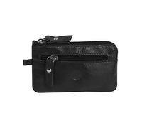 Harrys-Collection Schlüsseltasche Büffelleder Etui, schwarz | hochwertiges Büffelleder, praktischer Reißverschluss, sicherer Schlüsselring, langlebiges Schlüsseletui für Damen und Herren