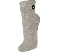 Harrys-Collection Trachtensocken mit Knopf für Damen und Herren, Farben:hellgrau, Schuhgröße:35-38