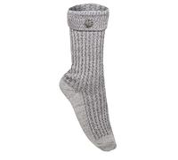Harrys-Collection Trachtensocken Unisex Oktoberfest beige, 35-38 | bequemer Baumwollmix, atmungsaktiv, abnehmbarer Edelweiß-Pin, rutschfester Halt, perfektes Accessoire für die Lederhose