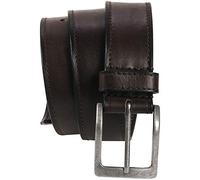 Harrys-Collection Unisex Gürtel Büffelleder, schwarz, W 95 = L 109 | Geldversteck für Reisen, 100% Büffelleder, 3,8 cm breit, robuster Geldgürtel mit extra langem Reißverschluss Geheimfach