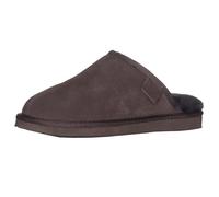 Harrys-Collection Unisex Herren Extra Dicke Pantoffel Lammfell 5 Farben Hausschuh, Farben:Dunkelbraun, Schuhgröße:46