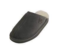 Harrys-Collection Unisex Herren Extra Dicke Pantoffel Lammfell 5 Farben Hausschuh, Farben:grau, Schuhgröße:46