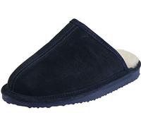 Harrys-Collection Unisex Herren Extra Dicke Pantoffel Lammfell 5 Farben Hausschuh, Farben:Marine, Schuhgröße:46