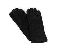 Handschuh aus echtem Lammfell handgenäht schwarz, M
