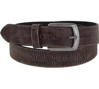 Harrys-Collection Unisex Ledergürtel Büffelleder, schwarz, W 125 = L 139 | robustes Vollleder aus einem Stück, Altsilberschnalle, 3,9 cm breit, Vintage Jeansgürtel für Herren und Damen, Geschenk