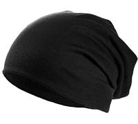 Harrys-Collection Unisex Slouch Beanie Strickmütze Mütze, Schwarz, One Size