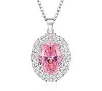 HARSHALI GEMS Halskette mit natürlichem zertifiziertem Herz-Anhänger und rosa Saphir, eleganter Saphir-Schmuck für Valentinstag
