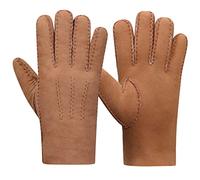 Harssidanzar Leder handschuhe Herren,Wildleder Lammfell Shearling Dicke Wolle Gefüttert Beheizte Warme Winter Kaltwetter Kleid Fahrhandschuhe KM043EU,Kamel,Größe XL