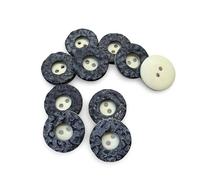 Hartmann-Knöpfe 10 Stück klassische 2 Loch Kunststoff Knöpfe in Hirschhorn Optik natur dunkelbraun schwarz 13mm oder 18mm (10 Stück) (18mm)