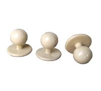 Hartmann-Knöpfe 12 Stück Kochjackenknöpfe Knöpfe aus Kunststoff Kugelknöpfe Knöpfe apfelgrün, beere, beige, jeansblau, schwarz oder weiß (beige)