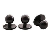 Hartmann-Knöpfe 12 Stück Kochjackenknöpfe Knöpfe aus Kunststoff Kugelknöpfe Knöpfe schwarz (schwarz)