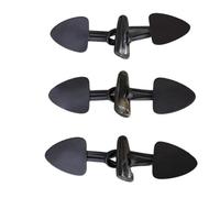 Hartmann-Knöpfe 3 Stück dunkelbraun Knebel Verschlüsse 15cm x 5cm zum Annähen