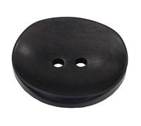 Hartmann-Knöpfe 6 Stück, echt Steinnuss Knöpfe Natur 2-Loch, schwarz gefärbt, leicht schüsselige Form 6 Stück (23mm)